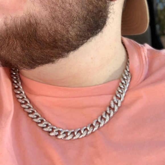 22’’ diamond plated Gold God Chain - Picture 2 of 2